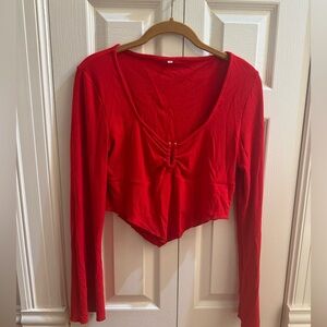 Long sleeve mid crop top